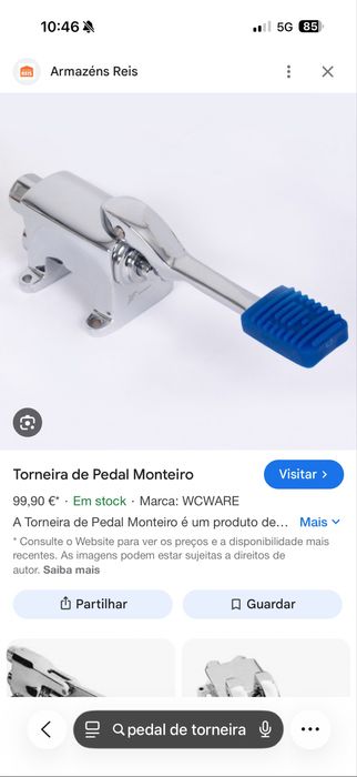 Torneira de pedal