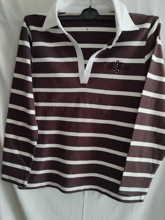 Жіноча сорочка "JOY" Розмір 38 Класична Блуза Біла в Смужку Оригінал