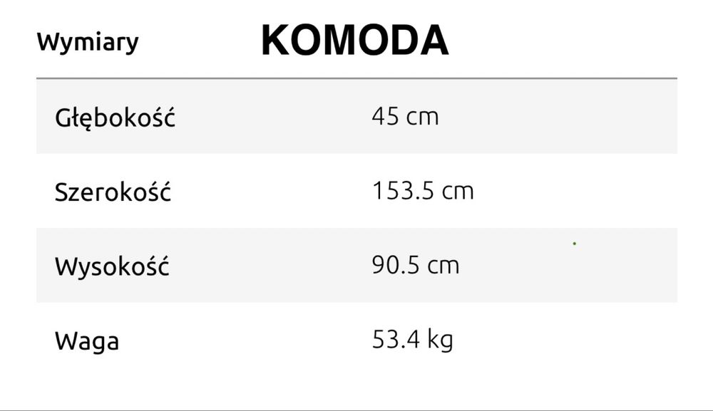 Komplet mebli- szafa, komoda, lustro