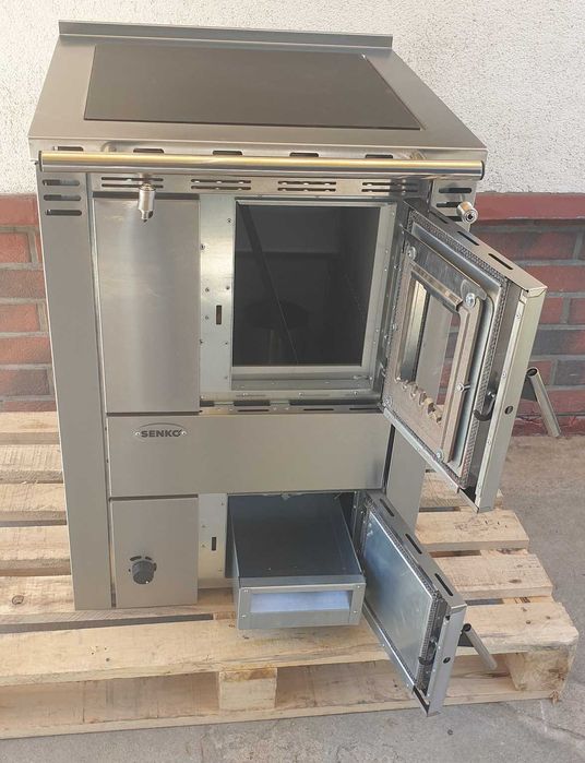 Senko C-20 kuchnia c.o. na drewno, antracyt, prawa