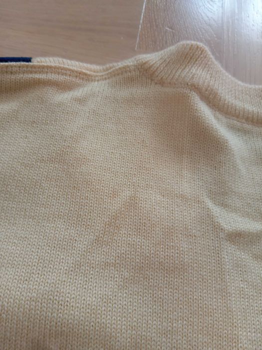 Dalmine Uomo żółty sweter szpic warkocze XL 54 100% pure new wool