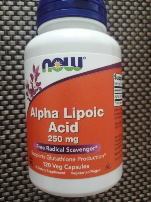 Now Foods Alpha Lipoic Acid 250mg 120K Kwas ALA