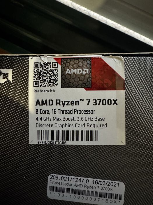 Processador Ryzen 7 3700x para Venda