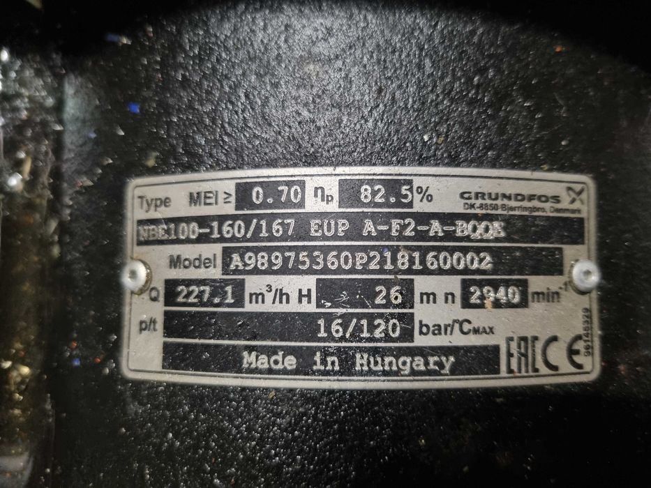 Pompa Grunfos NBE100-160/167 EUP A-F2-A-BQQE Netto 8.000