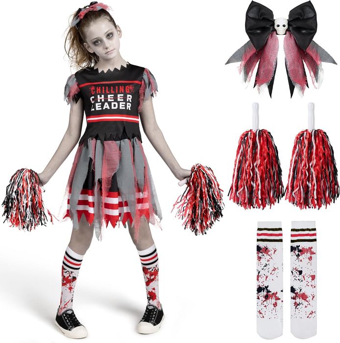 Kostium Zombii Cheerleaderki Dla Dziewczynki Rozmiar 12-14 13–14 Lat