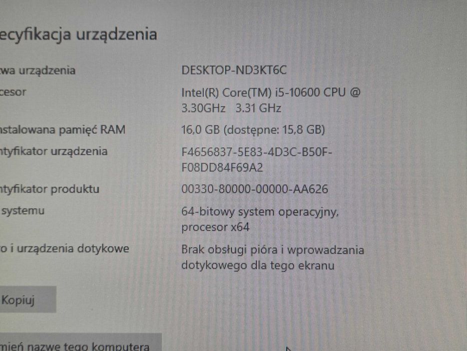 Zestaw komputerowy z drukarką