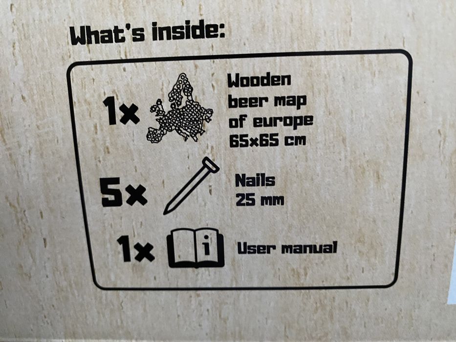 Piwna mapa Europy świetny prezent dekoracja