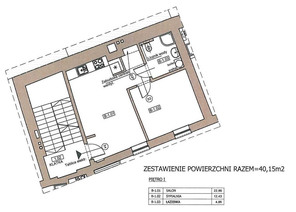 Mieszkanie 2 pokojowe, centrum Katowic, 40,15 m2