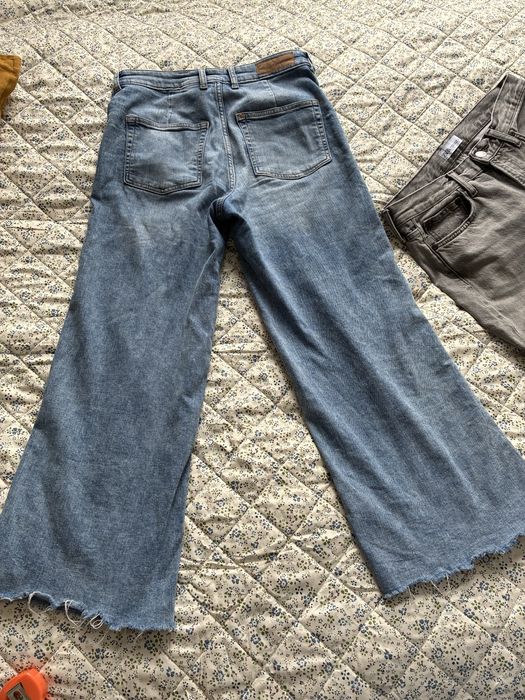 2 pary dżinsów Zara i H&M niebieskie i szare