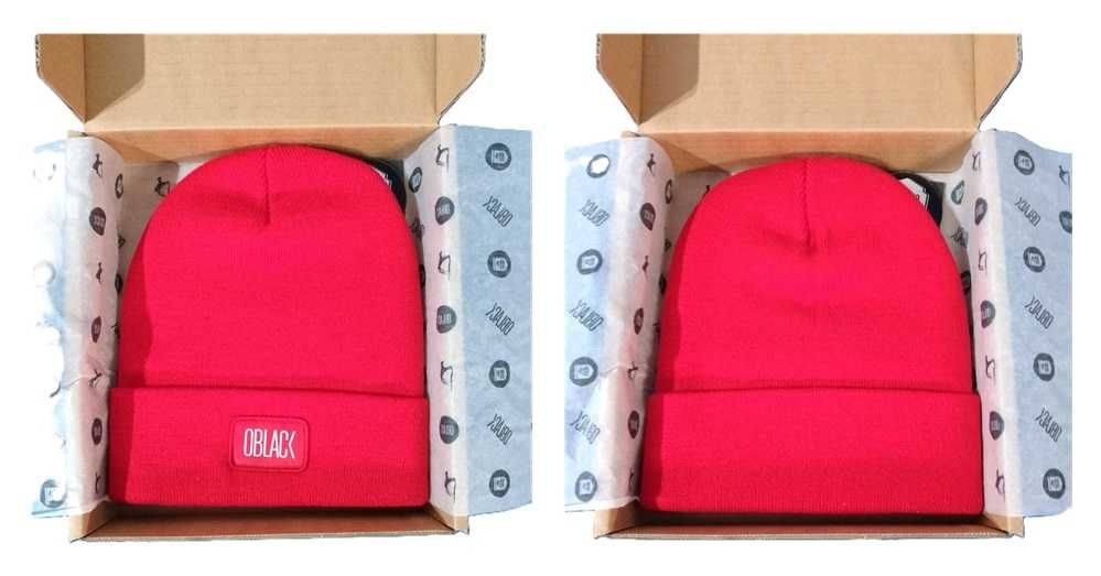 Oblack Gorro de inverno vermelho