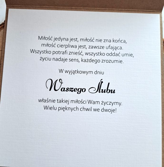 Personalizowana kartka ślubna