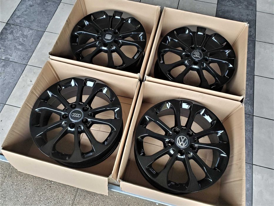 Alufelgi 17 5x112 Czarne VW Audi Seat Skoda Mercedes Oryginalne ! 342#