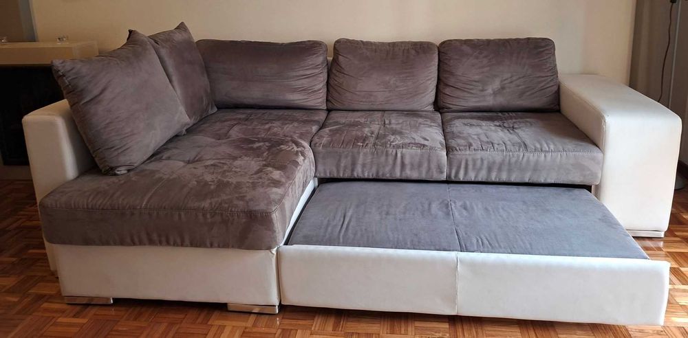 Sofá Cama com Long-chaise