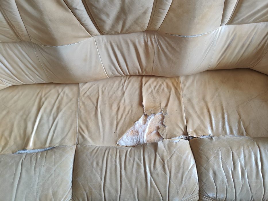 Skórzana kanapa + fotele