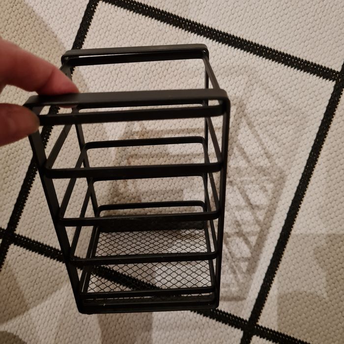 Pojemnik ociekacz na sztućce przybory kuchenne loft czarny mat Nowy