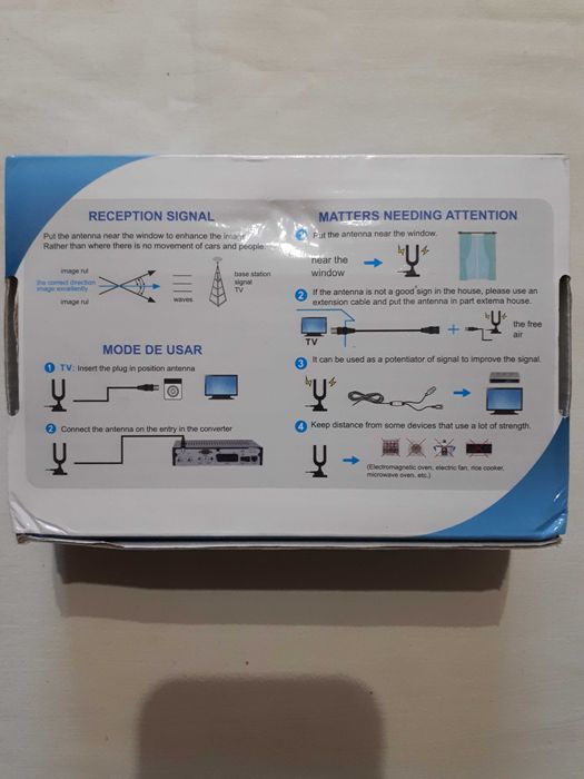 Цифрова антена DVB-T2 для телевізора або DVD плеєра