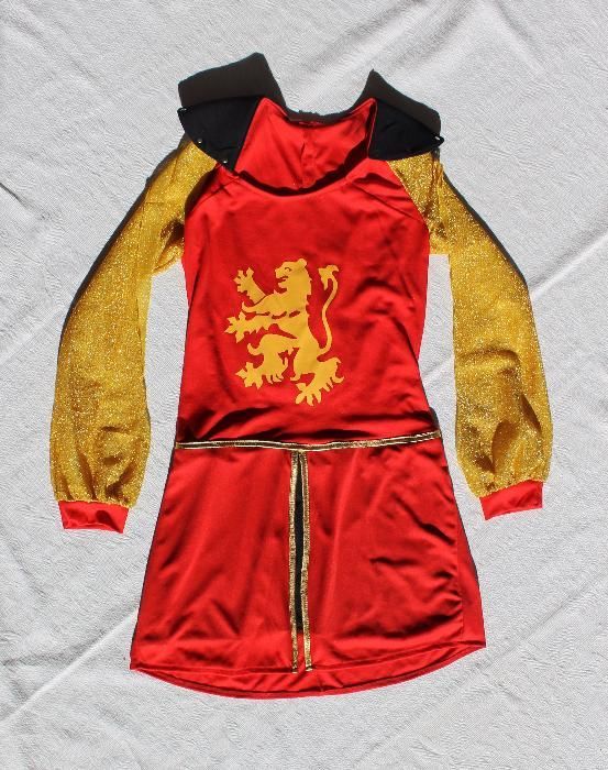 Fato de Carnaval mulher rainha c/ ceptro, princesa guerreira M/L