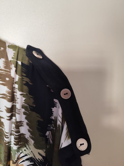 Vestido verde tropa, muito fresco XXL