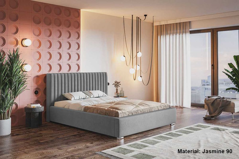 Łóżka Łóżko tapicerowane bed PALERMO 140x200 160x200 180x200 POJEMNIK