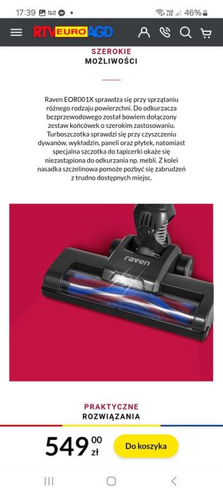Sprzedam odkurzacz raven