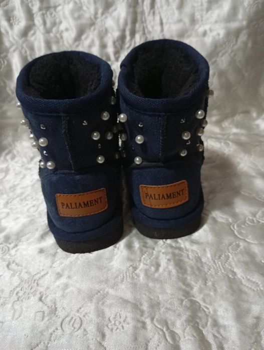 Уггі з камінцями, золотисті термо чоботи  р. 28,26