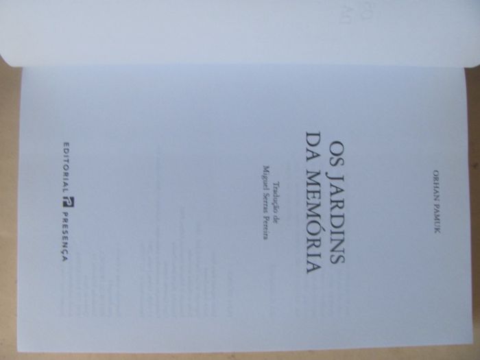 Os Jardins da Memória de Orhan Pamuk