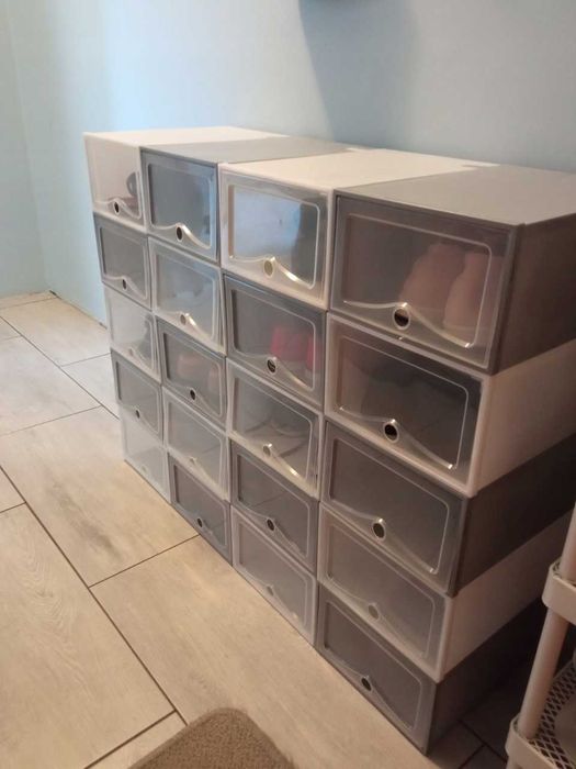 10x Organizer Na Buty Modułowe Pudełka Szafka Pojemnik Składane Szafa