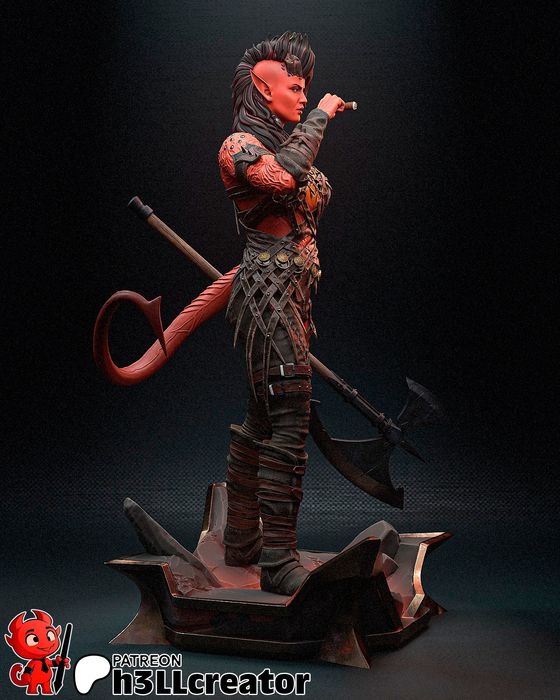 Karlach (Baldur's Gate 3)od h3ll creator - figurka druk 3d z żywicy