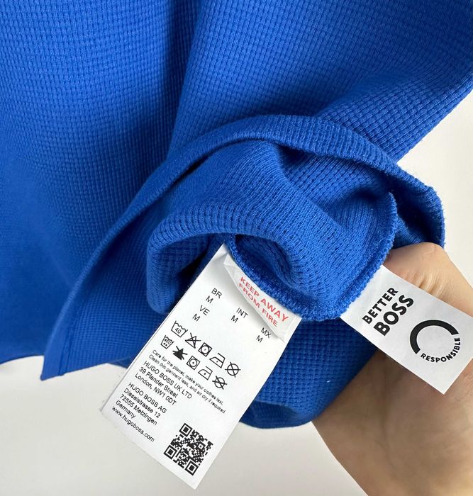 Koszulka Hugo Boss męska niebieska basic t-shirt r. M