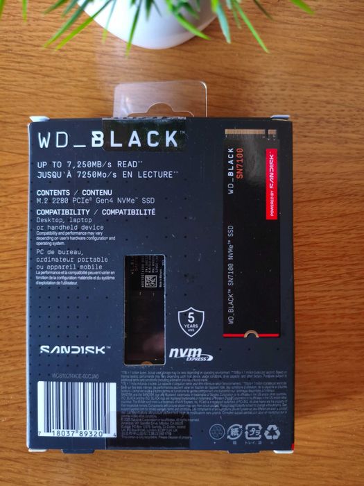 Ssd NVMe WD_BLACK SN7100 1Tb – Como Novo