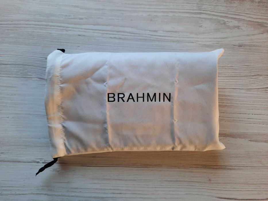 Брендовый красный клатч Brahmin натуральная кожа кожаная сумка