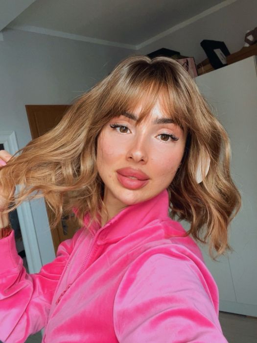 Włosy peruka krótkie fale miodowy ciepły brąz blond bob nowa premium