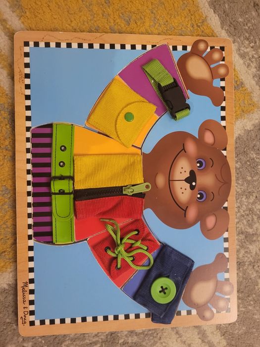 Melissa&doug tablica manipulacyjna miś montessori