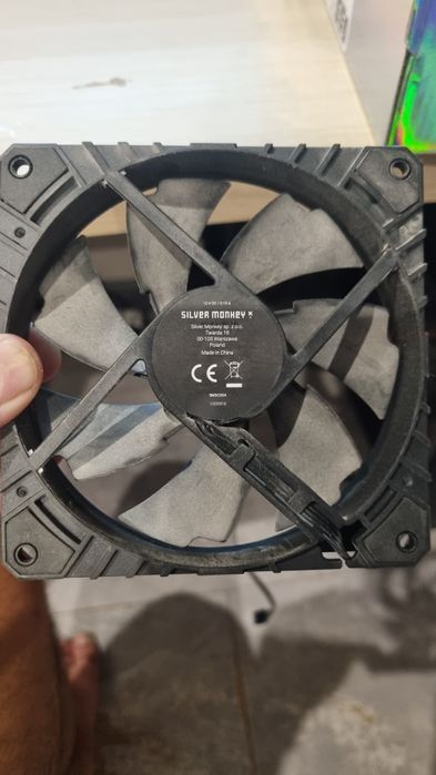 3 sztuki Silver monkey fan wiatrak wentylator 12V DC