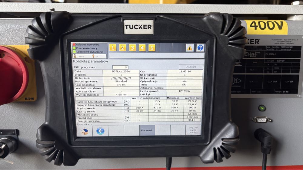Tucker DCE 1500 jednostka sterująca spawaniem i zgrzewaniem