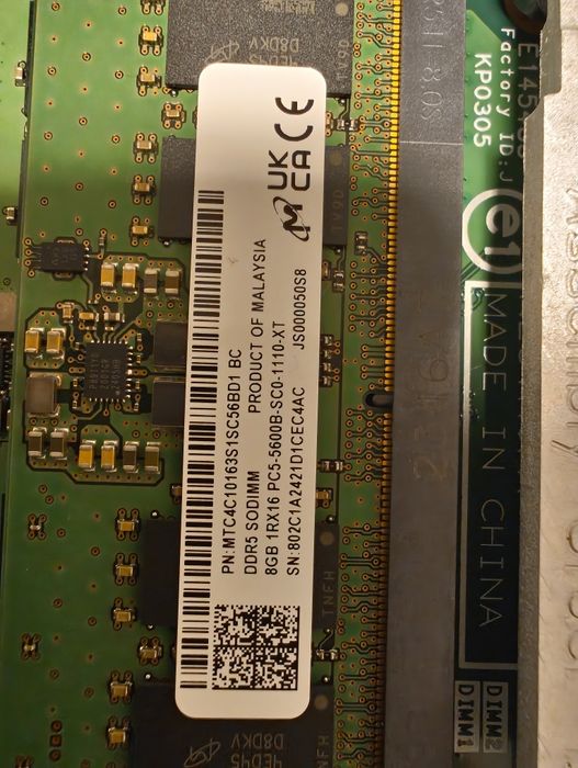 Оперативна памʼять DDR5 2×8GB 5600 MHz (SO-DIMM) — SK Hynix