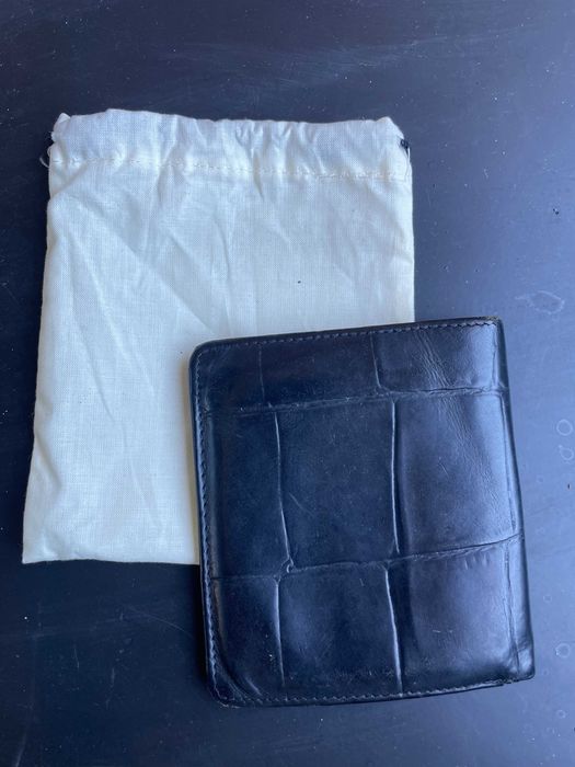 CARTEIRA DE HOMEM PORTA CARTÕES PETER YATES - PELE CROCODILO