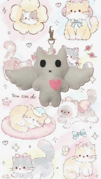 Брелок Котик Ангелочек Y2K