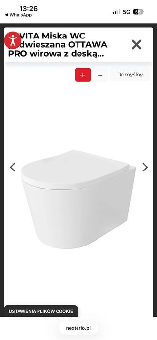 Miska WC podwieszana - nowa