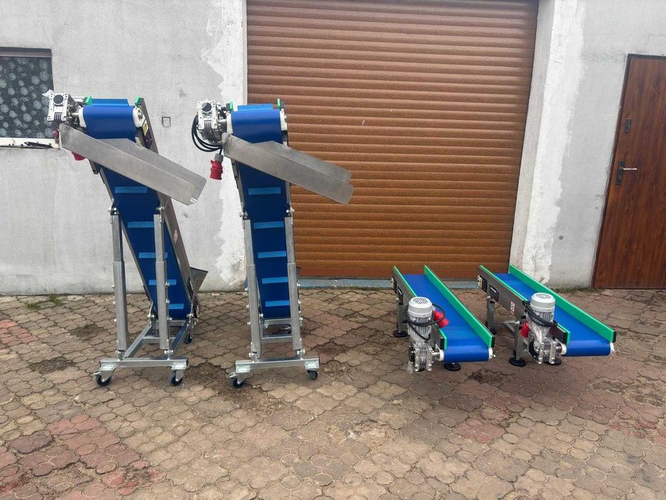 Przenośnik taśmowy wznoszący 3,5 m x1 m