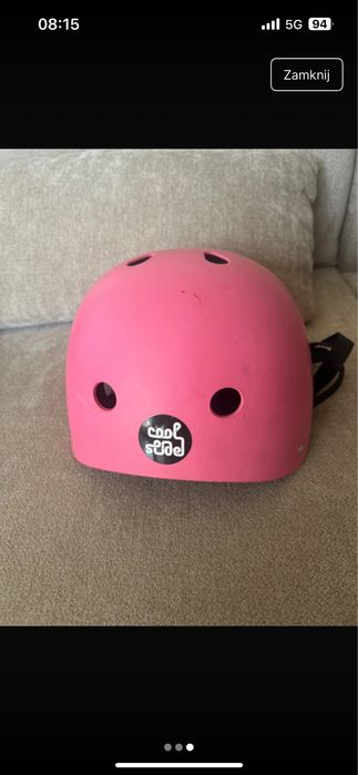Kask na glowe rozowy