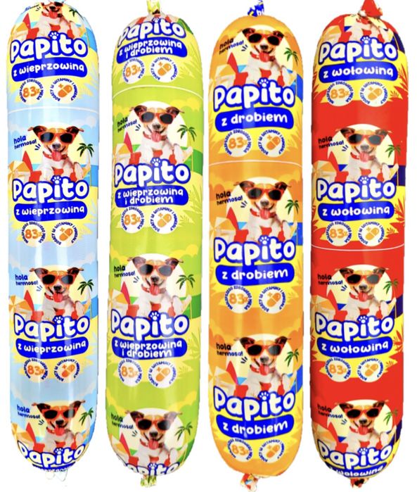 ZESTAW XXL Mokra Karma baton dla Psa Papito + GRATIS!