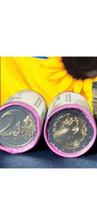 Монети 2 євро Слава Україні Естонія