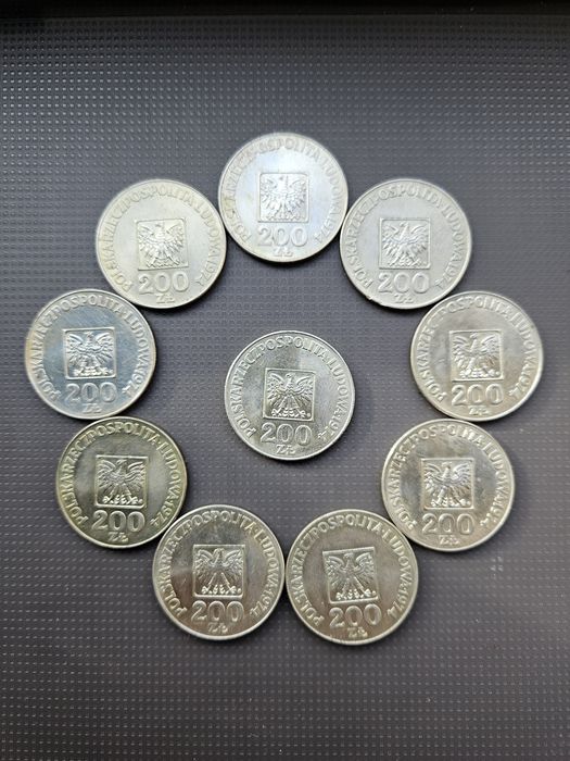 10x moneta XXX LAT PRL, Srebro, inwestycja, dobra cena