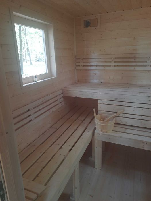Sauna ogrodowa z przedsionkiem