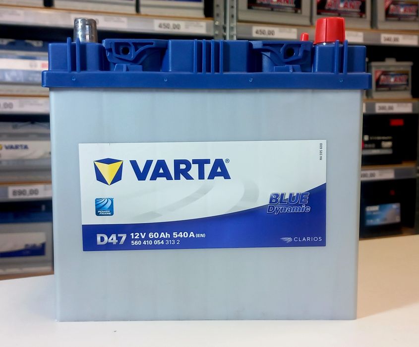 Akumulator Varta D47 12V 60AH 540A prawy + samochody azjatyckie