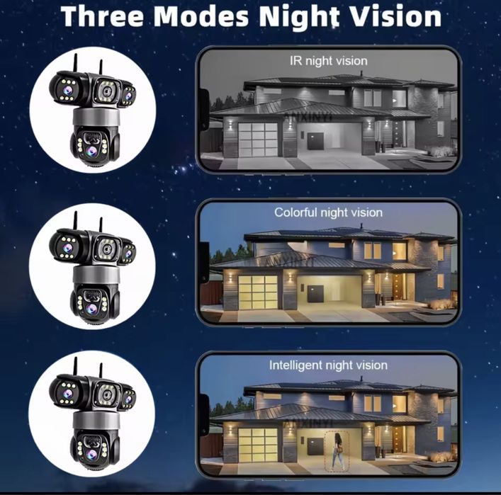 АВТОНОМНА ВІДЕОКАМЕРА 15мр 10x ZOOM WIFI V380Pro онлайн вулична камера