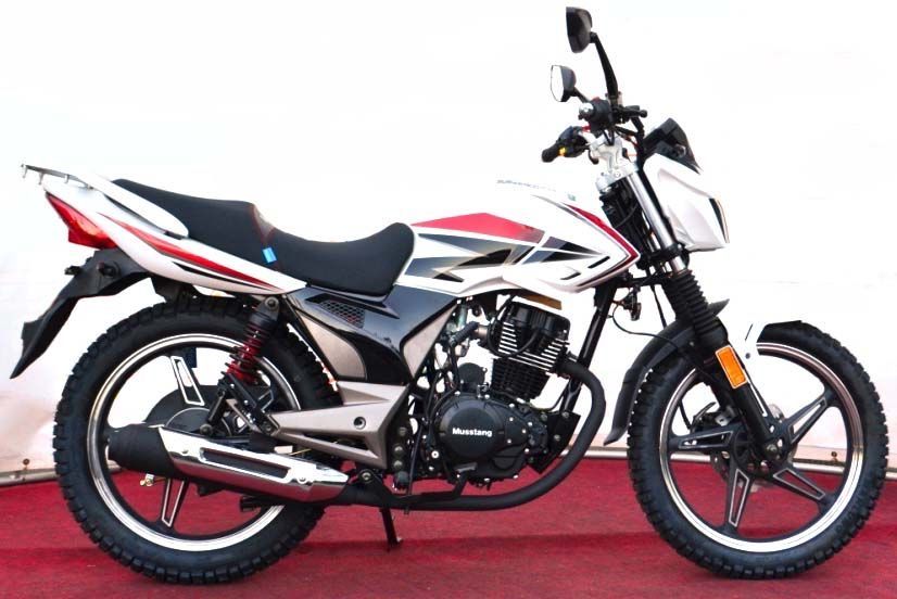 Дорожній Мотоцикл Musstang Чорний Красний Синій