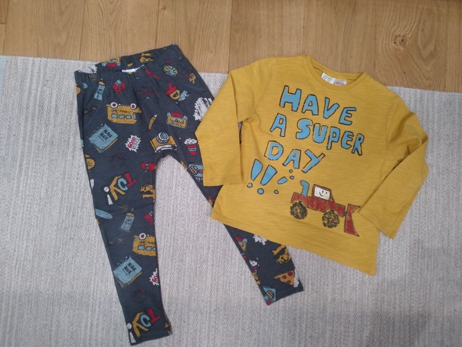 Zara/dres/dresik dla chłopca/leginsy/spodnie/bluzka/104-110
