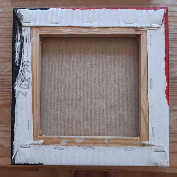 Quadros originais como novos (tríptico) branco, preto e vermelho